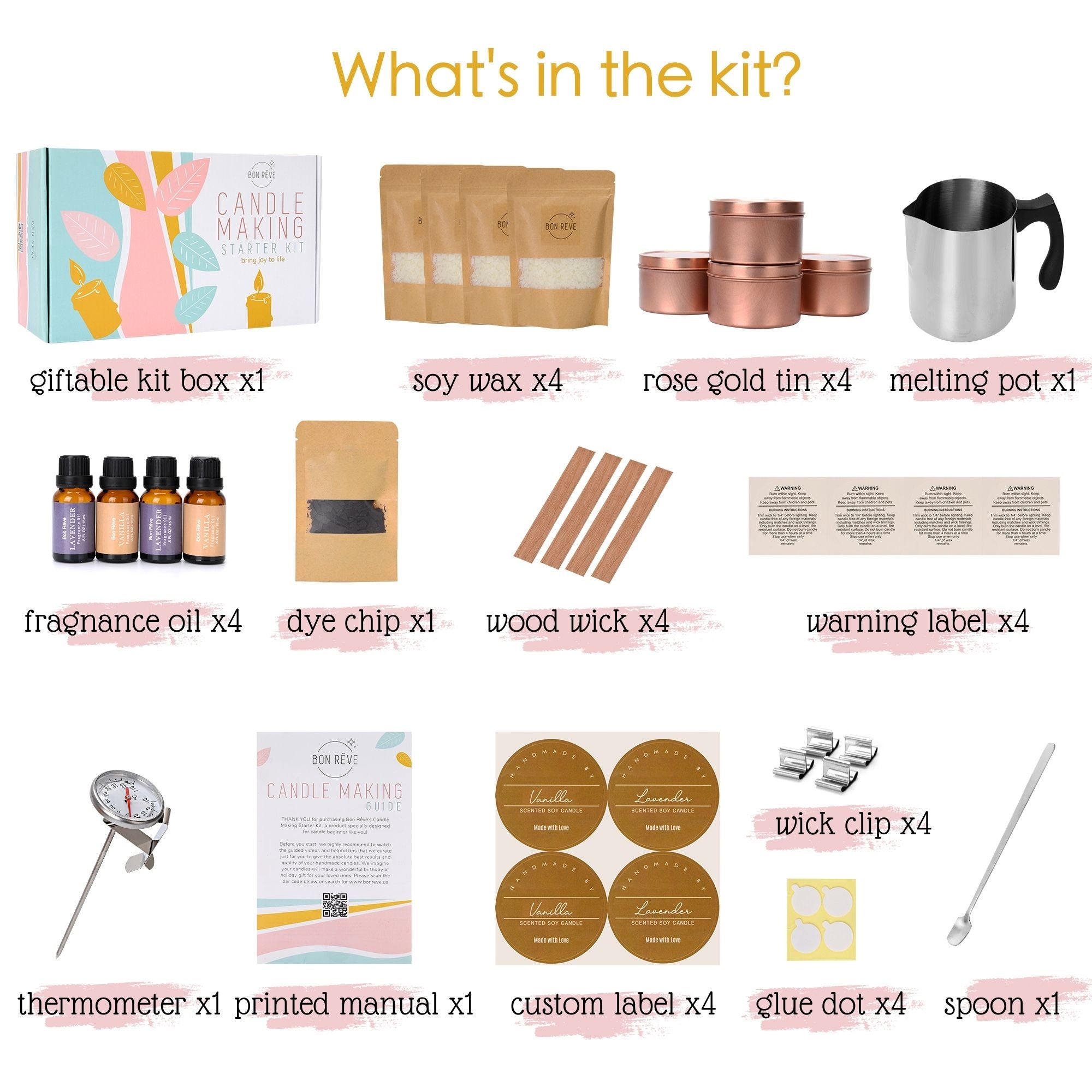 Soy Candle Making Kit for Beginners – Bon Rêve